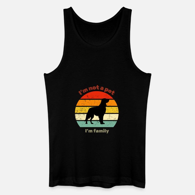 Retro Golden Retriever - Männer Bio Tank Top - Schwarz