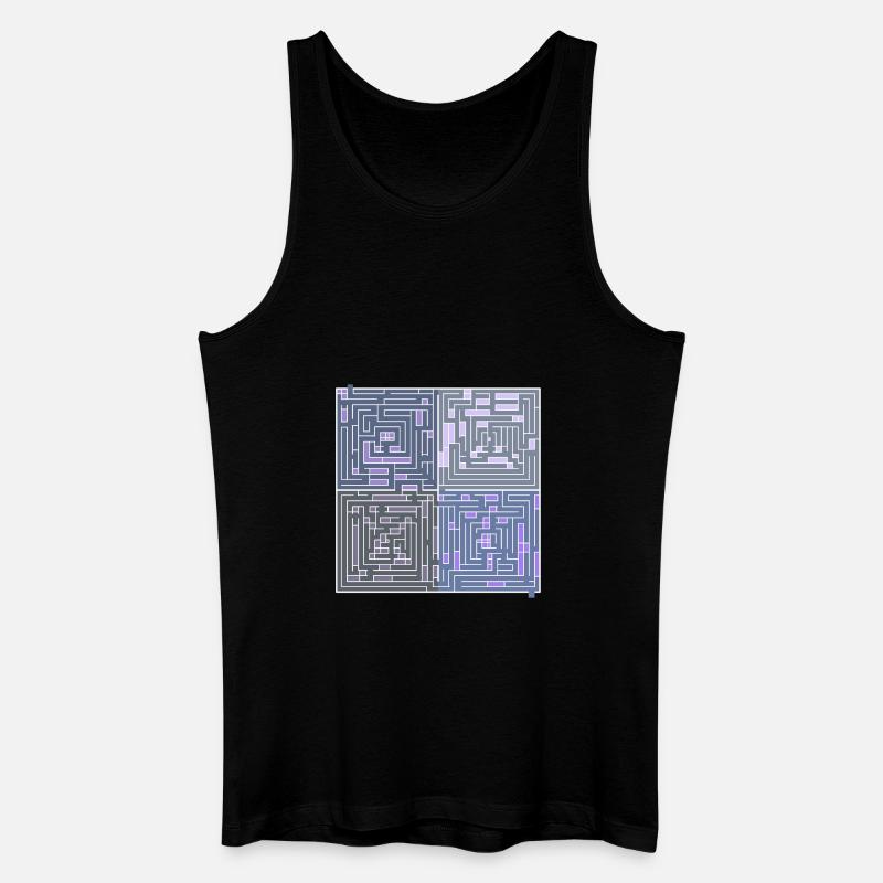Maze 2 (transparenter Hintergrund) - Männer Bio Tank Top - Schwarz
