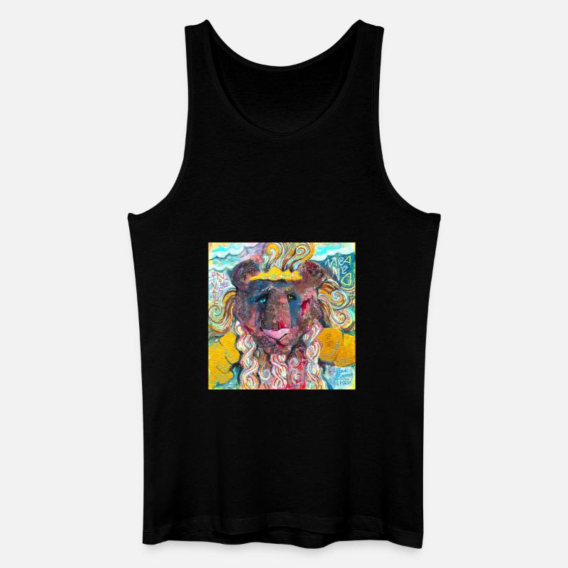 Kriegerischer Löwe - Männer Bio Tank Top - Schwarz