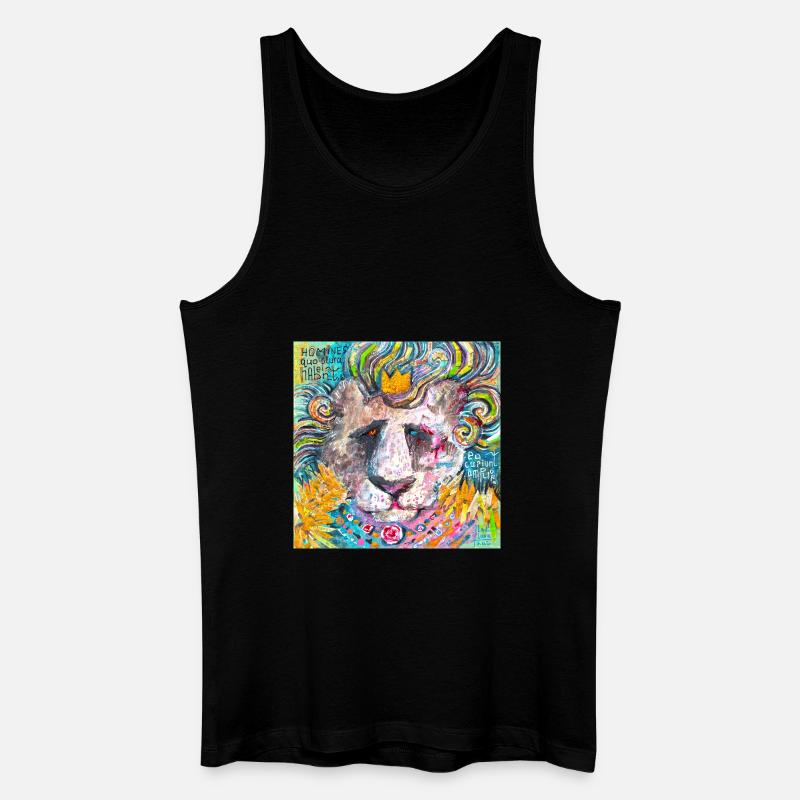 Löwe zerschmettern - Männer Bio Tank Top - Schwarz