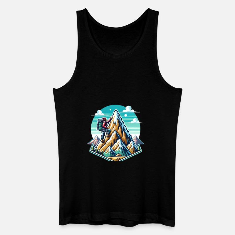 Mountain Adventure - Männer Bio Tank Top - Schwarz