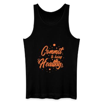 Being Healthy - Männer Bio Tank Top - Schwarz - Vorne