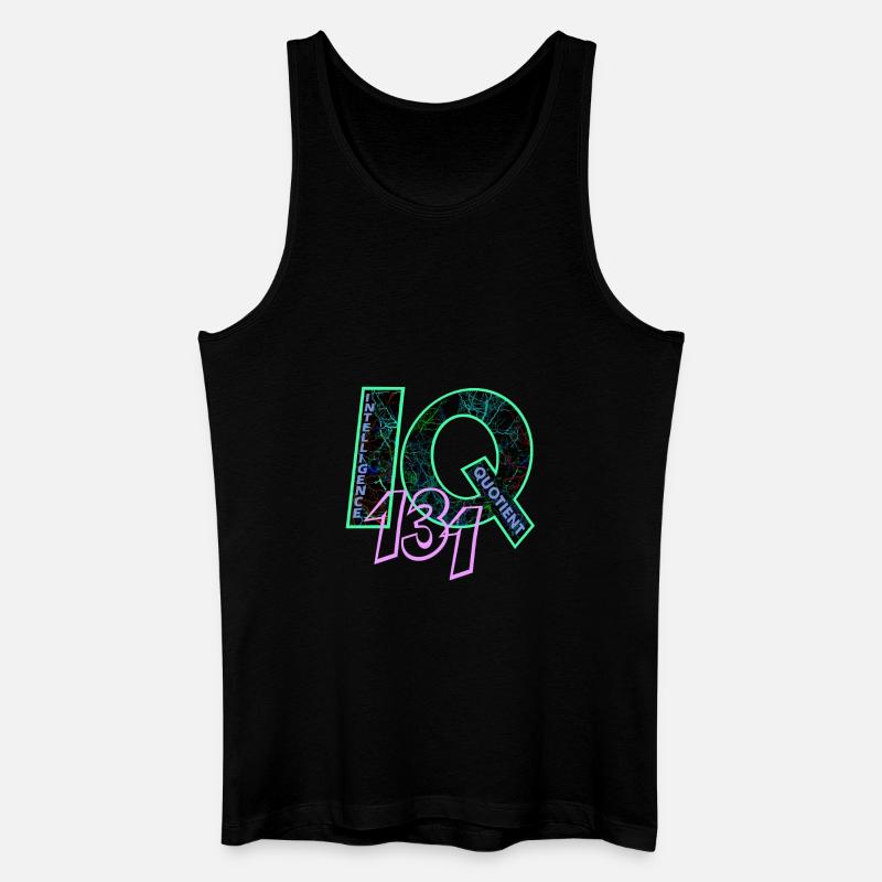 IQ 131 - Männer Bio Tank Top - Schwarz