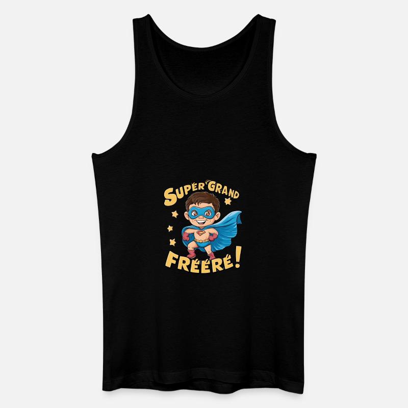 Super großer Bruder - Männer Bio Tank Top - Schwarz