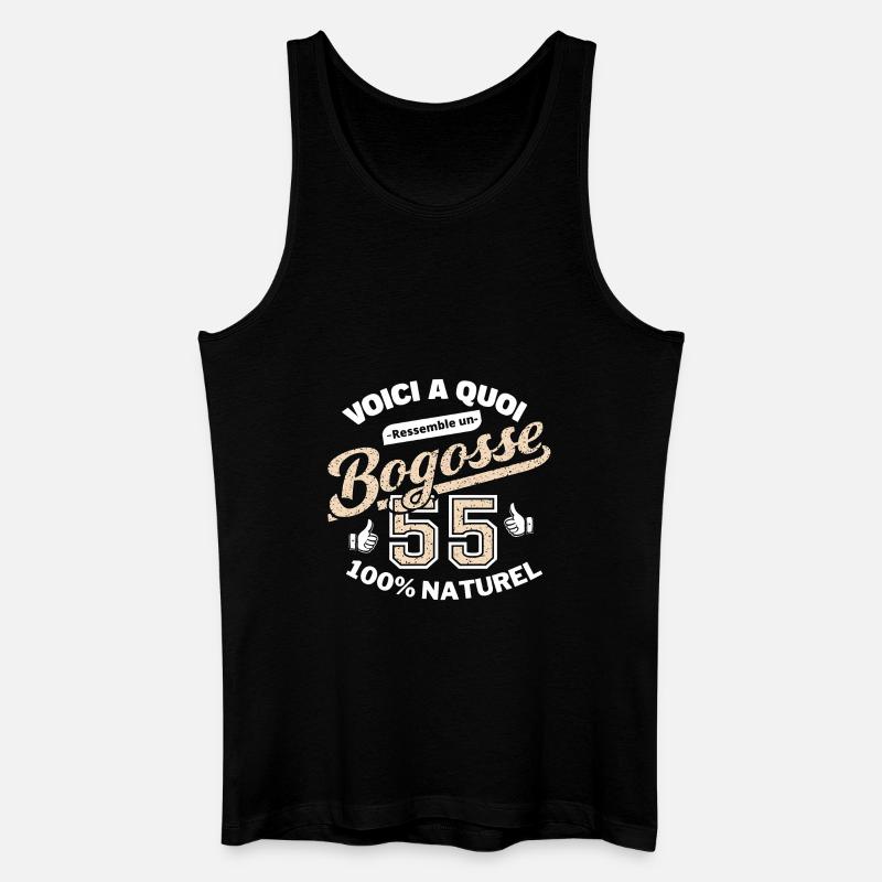 55-jährige Bogosse - Männer Bio Tank Top - Schwarz