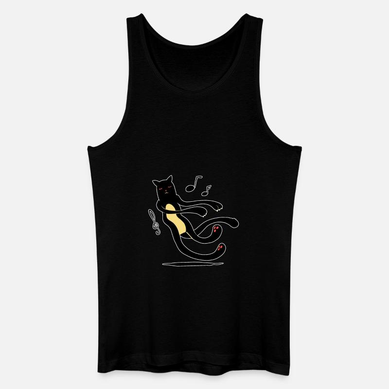 La danse du chat mou - Débardeur bio Homme - noir