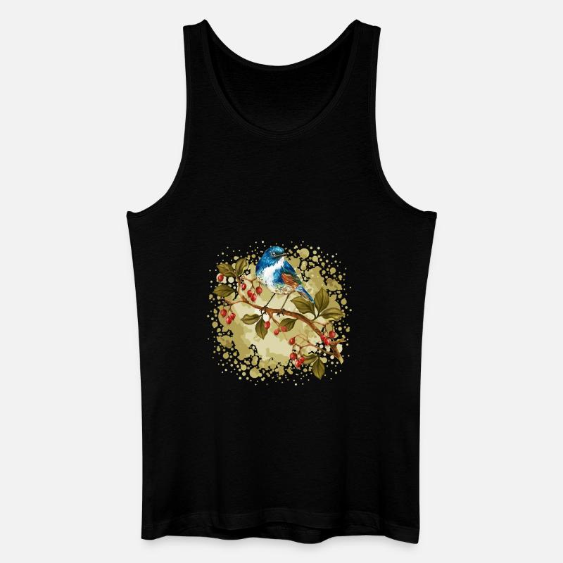 Bunter Vogel - Männer Bio Tank Top - Schwarz