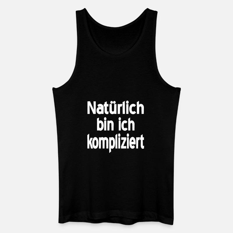 Kompliziert - Männer Bio Tank Top - Schwarz