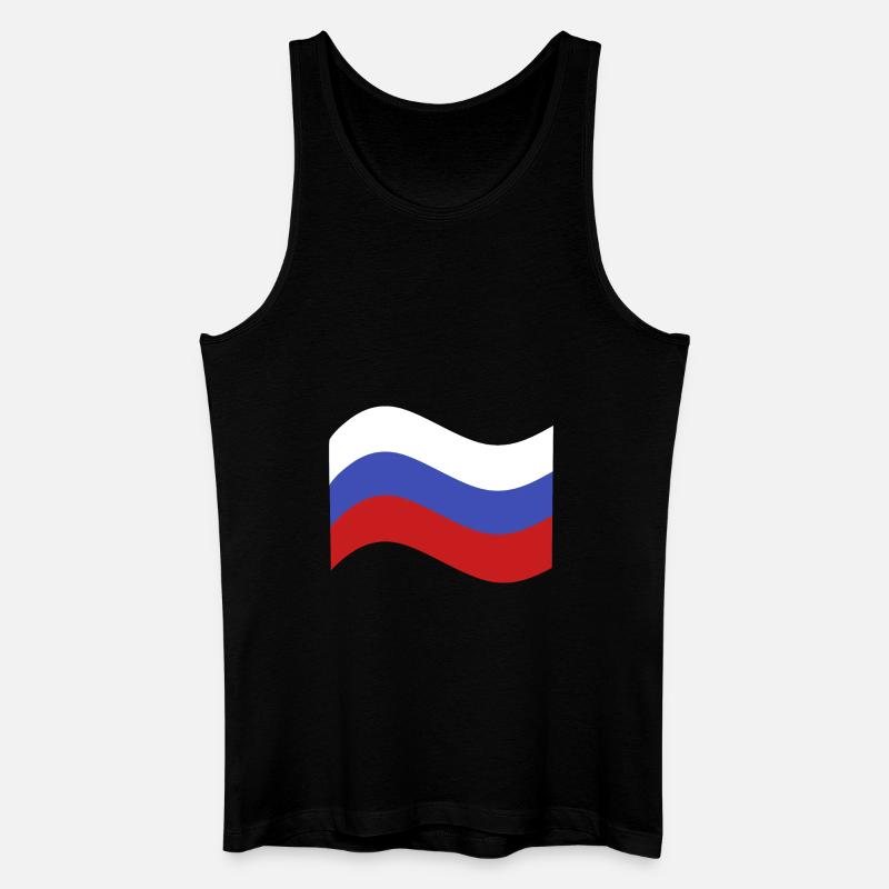 Drapeau de la Russie - Débardeur bio Homme - noir