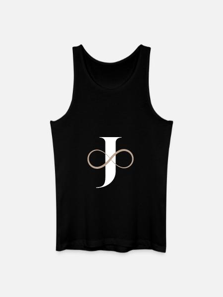 Infinite letter - Men’s Organic Tank Top - black