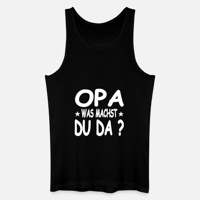 Opa - Männer Bio Tank Top - Schwarz
