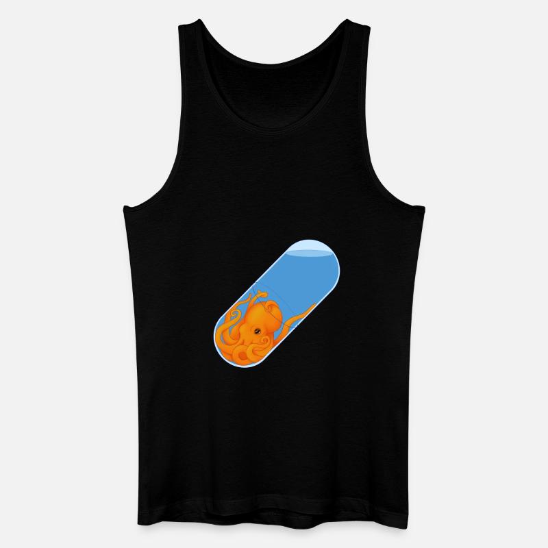 Krakenpille - Männer Bio Tank Top - Schwarz