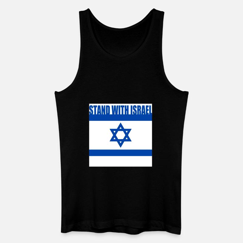 Stand with israel - Männer Bio Tank Top - Schwarz
