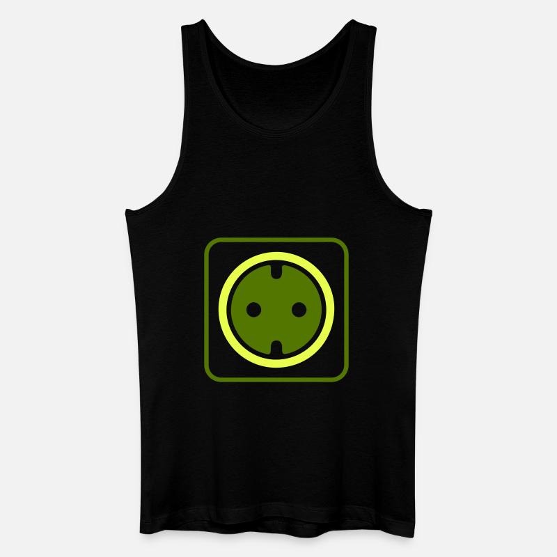 steckdose icon symbol - Männer Bio Tank Top - Schwarz