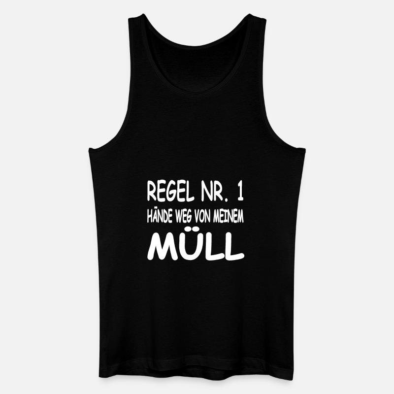 Müll - Männer Bio Tank Top - Schwarz