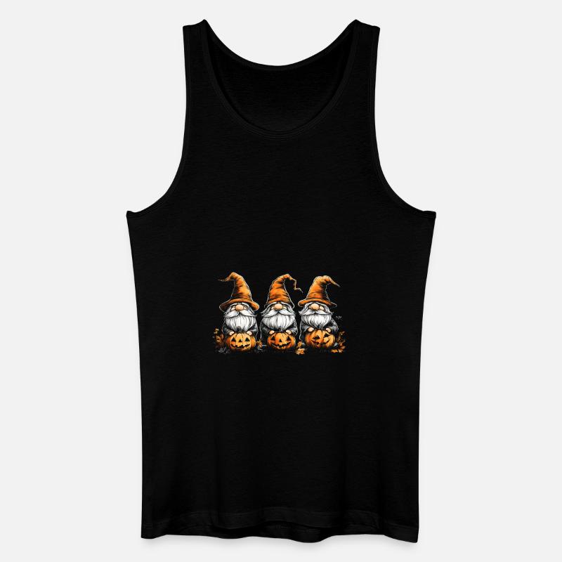 Halloween Gnome - Männer Bio Tank Top - Schwarz