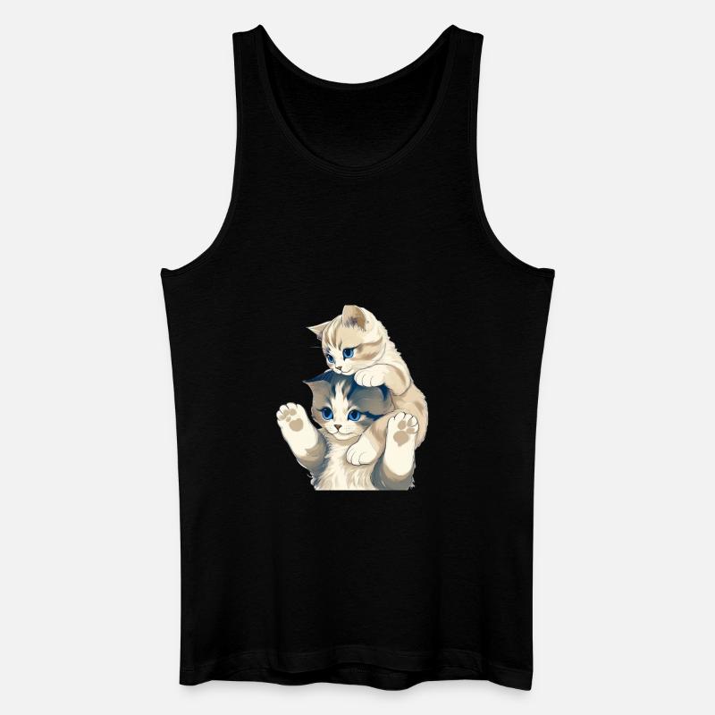Kätzchen - Männer Bio Tank Top - Schwarz