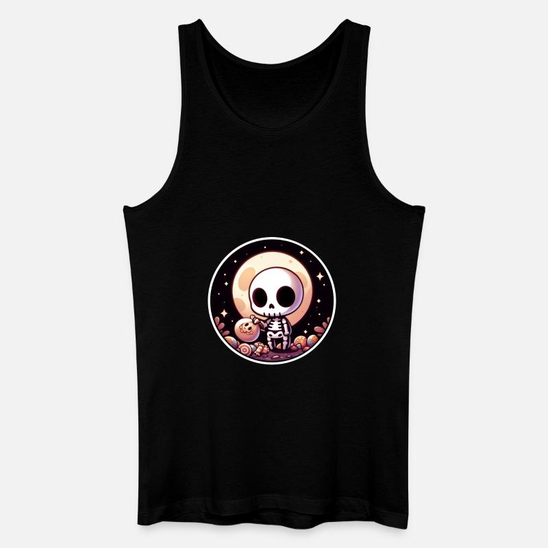 Halloween süßes Skelett - Männer Bio Tank Top - Schwarz
