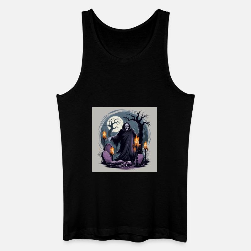 Scary Ghost - Halloween collection - Männer Bio Tank Top - Schwarz