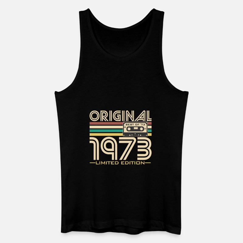 Original '73 Retro - Männer Bio Tank Top - Schwarz