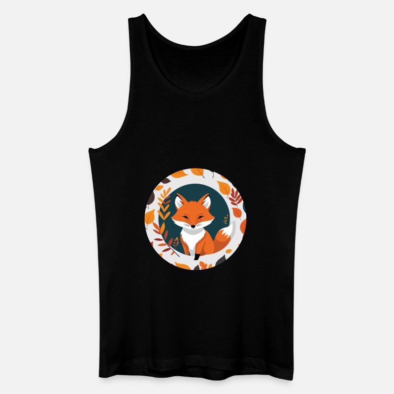 Fuchs im Herbst #9 - Männer Bio Tank Top - Schwarz