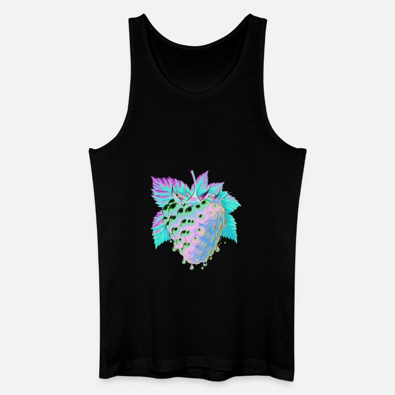 Runny Psychedelic Raspberry - Men’s Organic Tank Top - black
