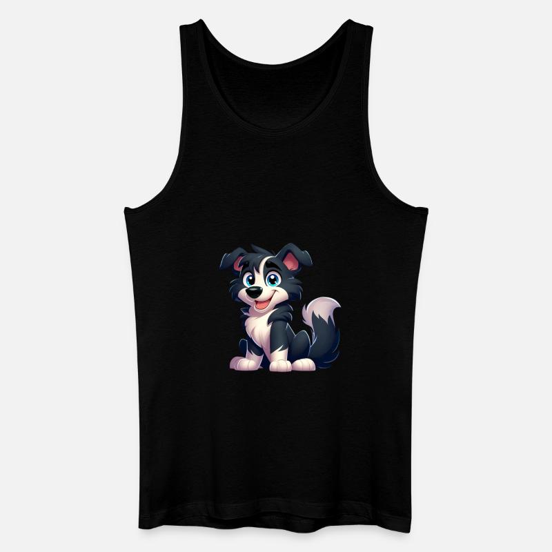Border Collie 6 - Männer Bio Tank Top - Schwarz