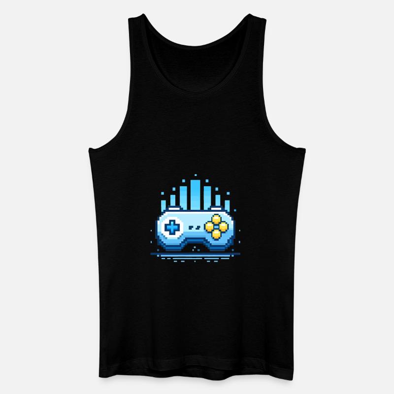 Gamer-Controller-Design aufleveln - Männer Bio Tank Top - Schwarz