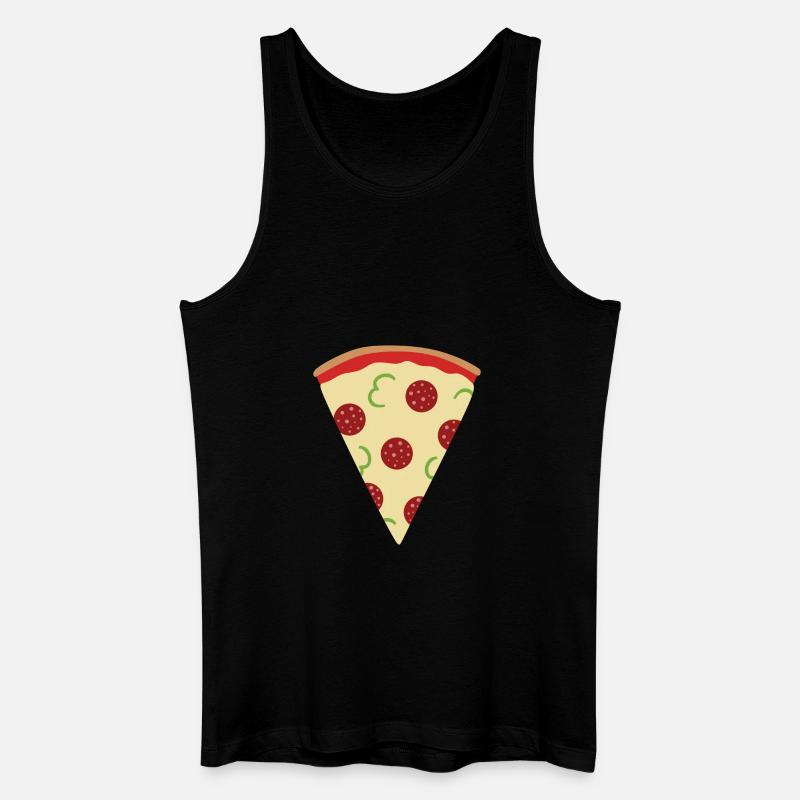 Pizza - Männer Bio Tank Top - Schwarz