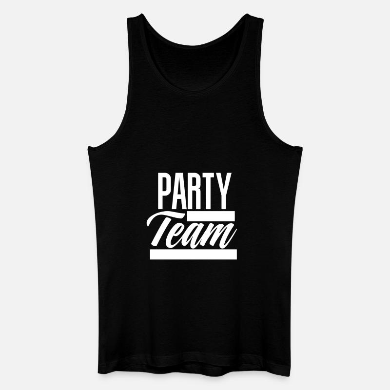 Party Team - Männer Bio Tank Top - Schwarz