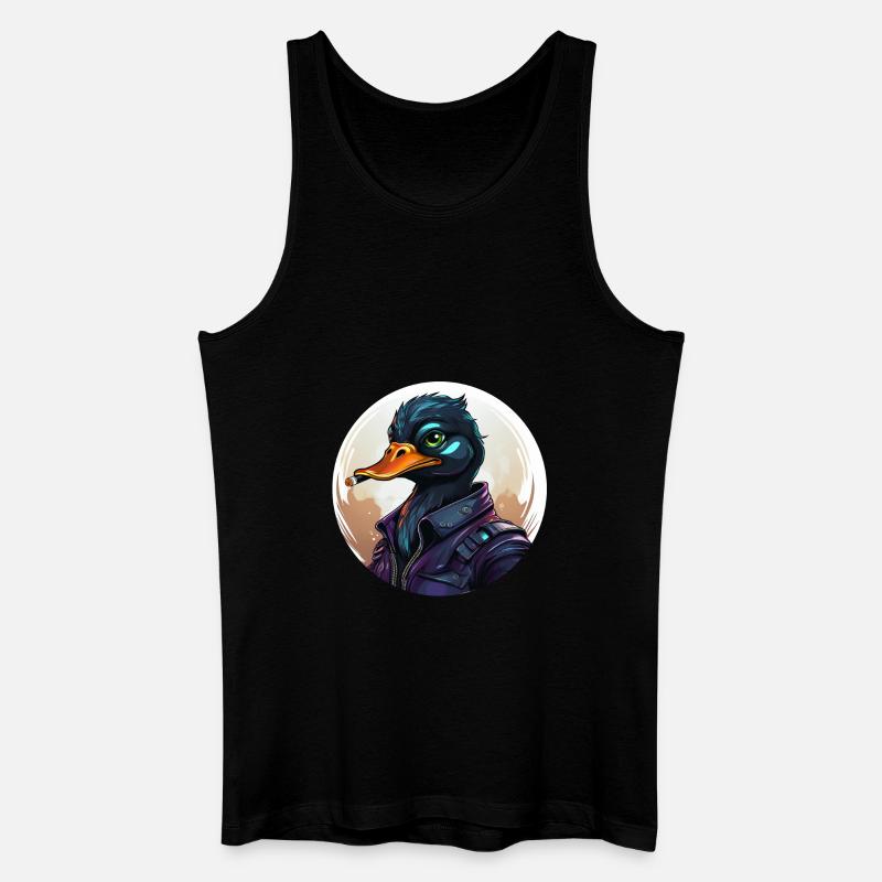 ente mit zigarre - Männer Bio Tank Top - Schwarz