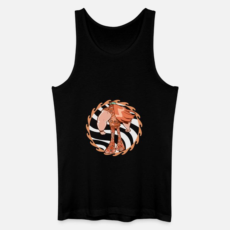 Starker Hippie - Männer Bio Tank Top - Schwarz