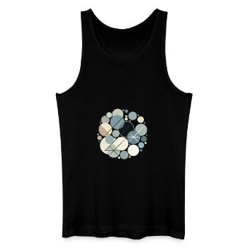 Design "Serene Shapes" - Männer Bio Tank Top - Schwarz - Vorne