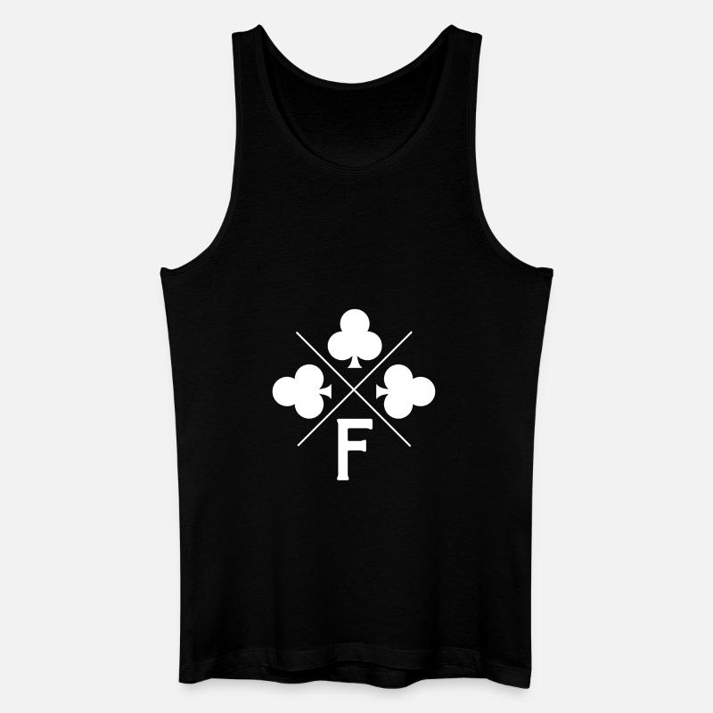 Buchstabe f Glücksklee - Männer Bio Tank Top - Schwarz