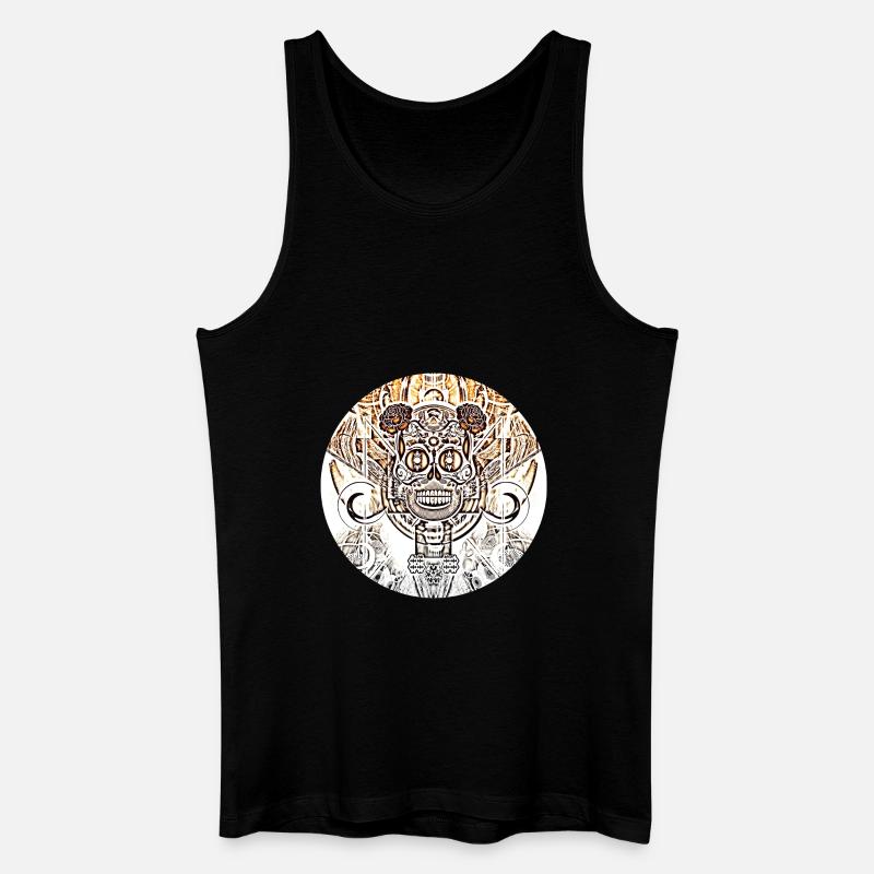 Schädel Kreis 3 - Männer Bio Tank Top - Schwarz