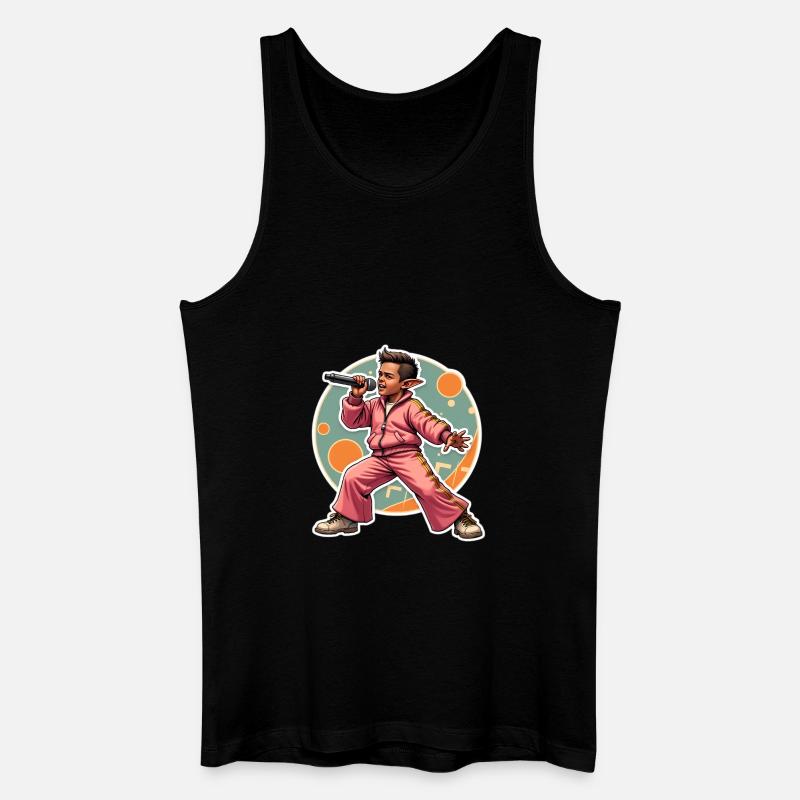 Elf Rapper in Aktion - Männer Bio Tank Top - Schwarz