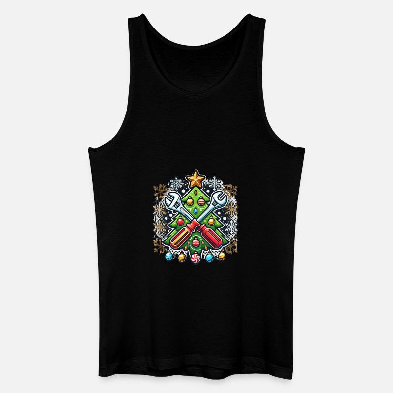 Handyman ChristmasHandwerker - Männer Bio Tank Top - Schwarz