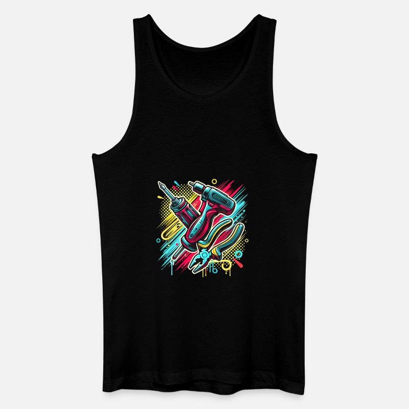 Handwerker Werkzeug - Männer Bio Tank Top - Schwarz