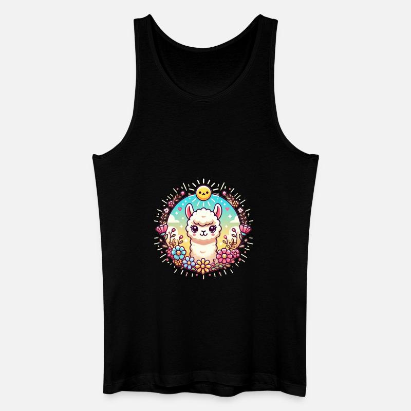 Alpaka2 - Männer Bio Tank Top - Schwarz