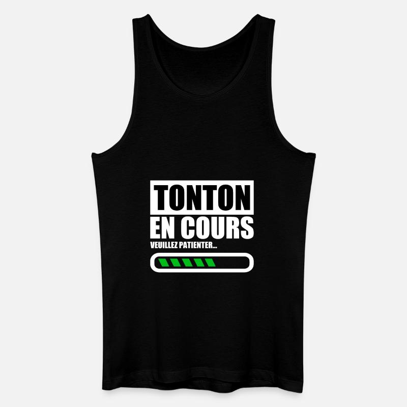 Onkel (bitte warten) - Männer Bio Tank Top - Schwarz