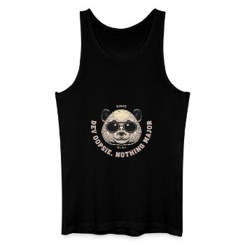 DevOps: Oopsie Panda - nothing major - Men’s Organic Tank Top - black - Front
