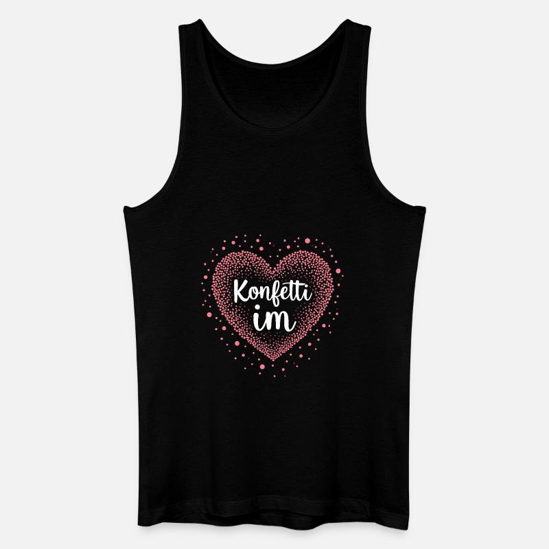 Konfetti im Herzen - Männer Bio Tank Top - Schwarz