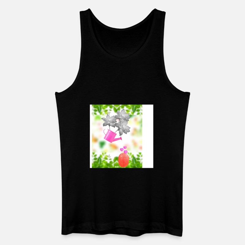 Blumen - Männer Bio Tank Top - Schwarz