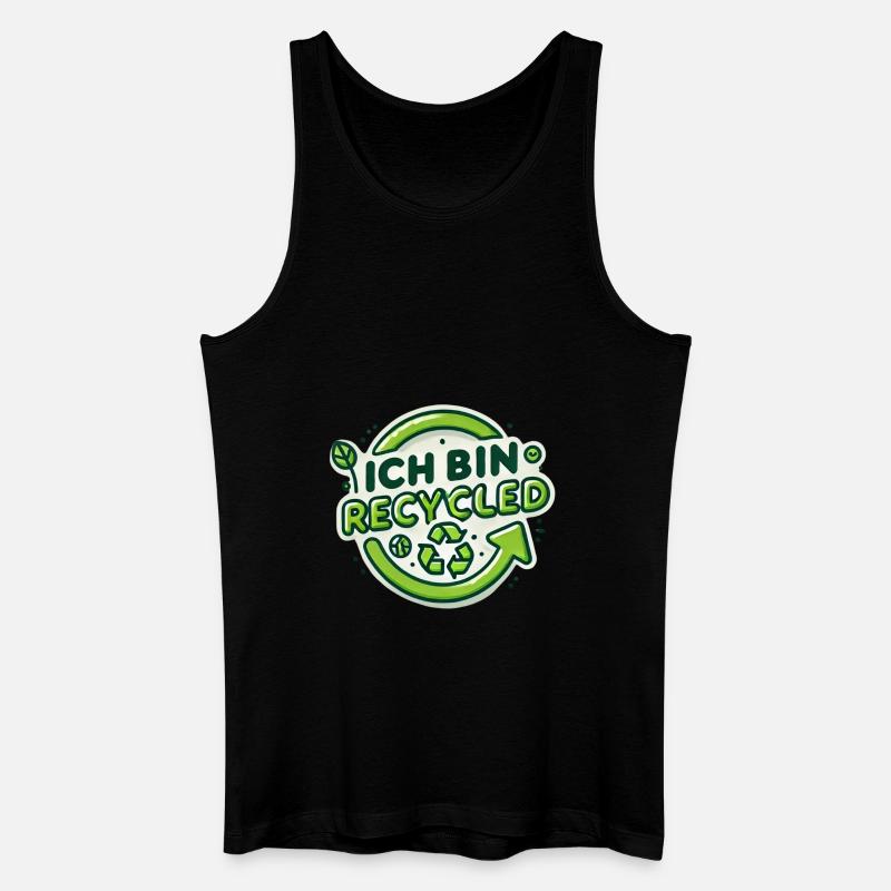 Ich bin Recycled - Männer Bio Tank Top - Schwarz
