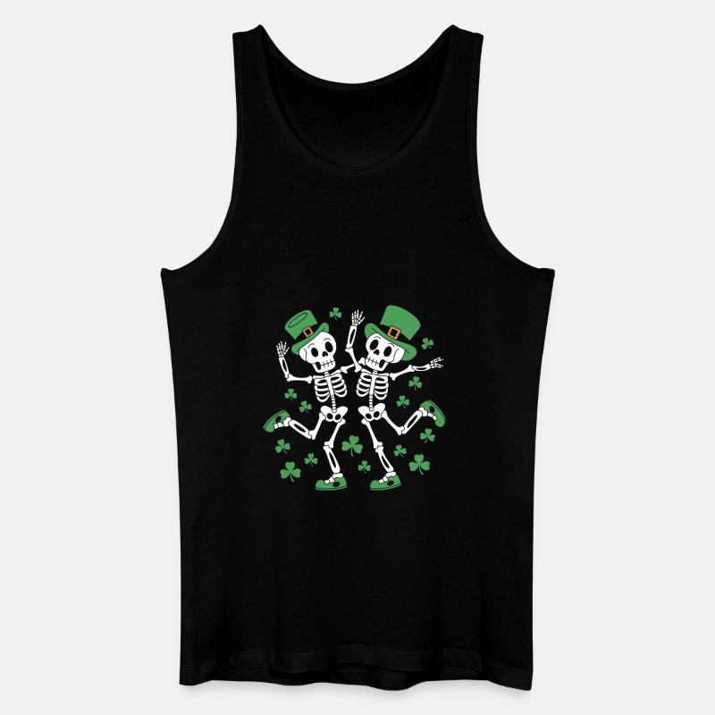 Feier der tanzenden Skelette - Männer Bio Tank Top - Schwarz