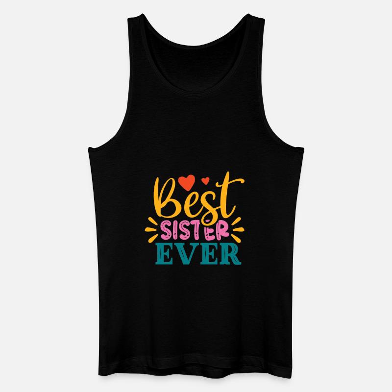 Beste Schwester - Männer Bio Tank Top - Schwarz