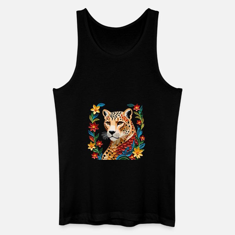 Tiger - Männer Bio Tank Top - Schwarz