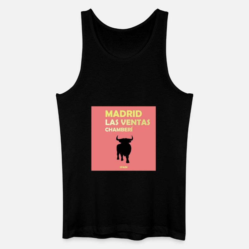 Madrid, Spanien - Männer Bio Tank Top - Schwarz