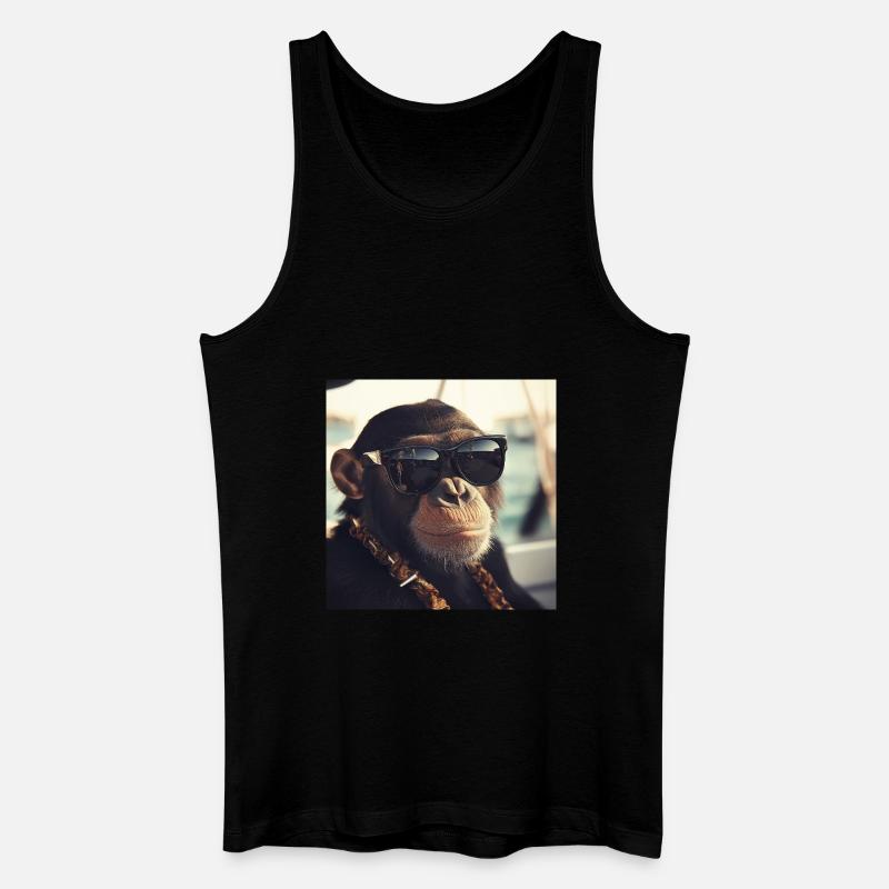 Cool Ape - Männer Bio Tank Top - Schwarz