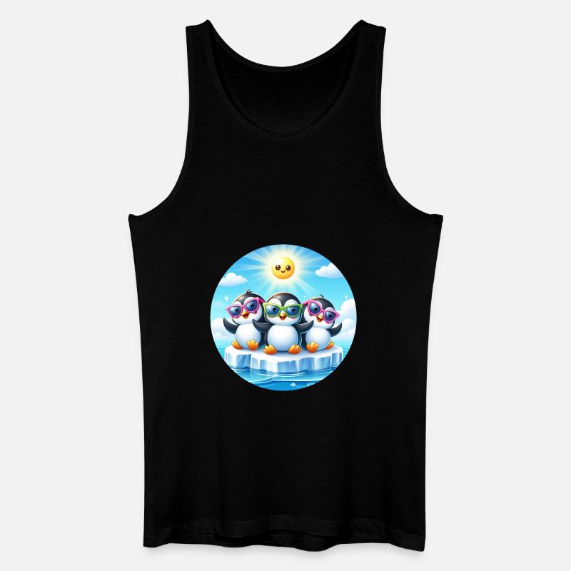 Lustige Pinguine 2 - Männer Bio Tank Top - Schwarz